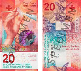 Nouveau billet de 20 francs