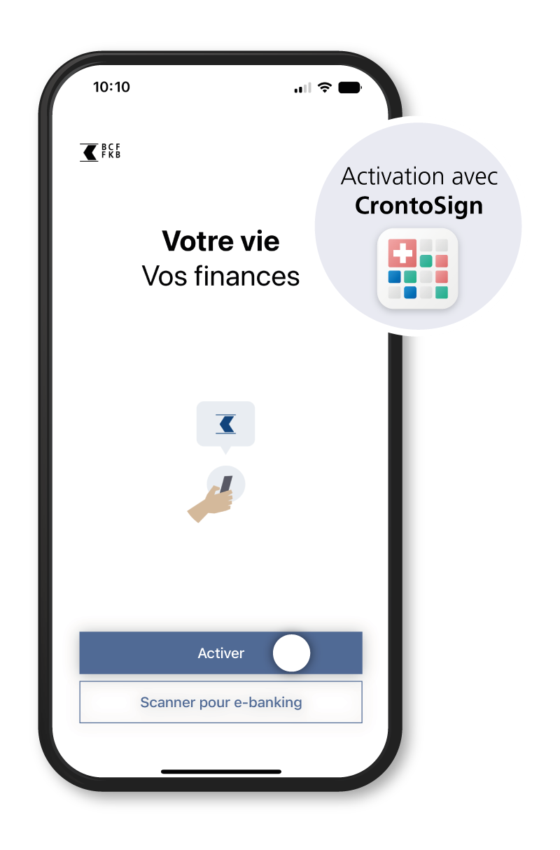 Activez avec CrontoSign Swiss