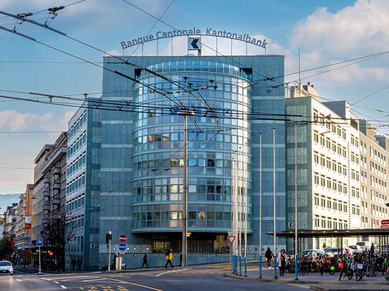 Siège façade extérieure de la BCF à Fribourg