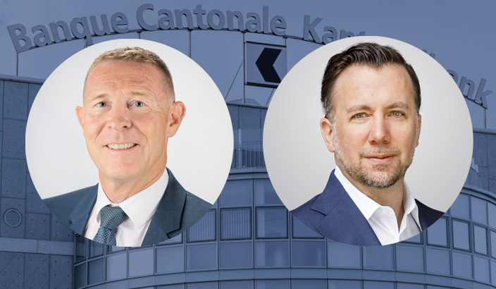 Portait des Messieurs Renevey et Hallenbarter, nouveaux membres de la direction générale de la BCF