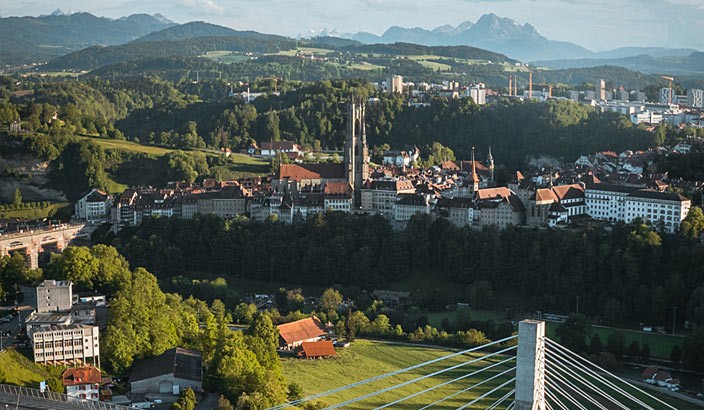 Ville de Fribourg avec la Poya
