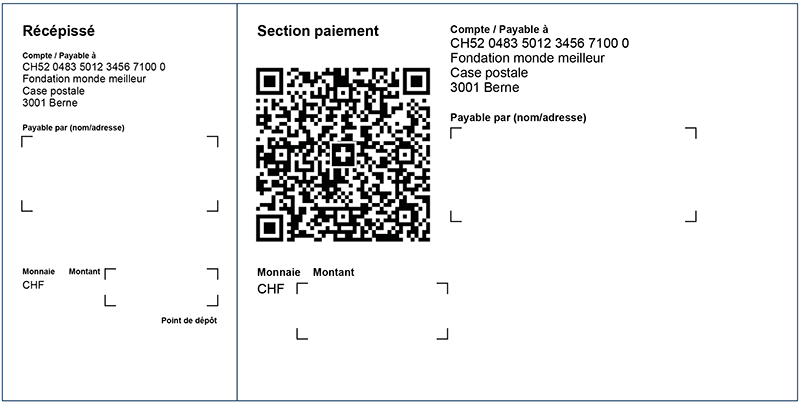 QR-facture sans référence de paiement