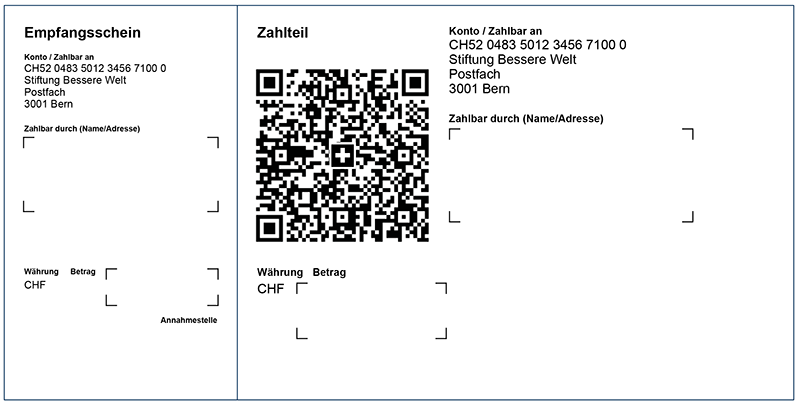 QR-Rechnung ohne Zahlungsreferenz
