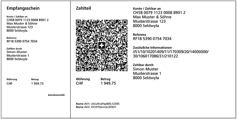 QR-Rechnung mit einer internationalen Referenz